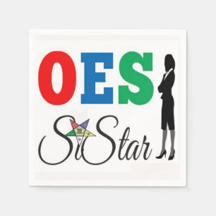 OES Napkins PHA Order Of Eastern Star