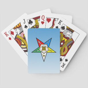 OES Order of the Eastern Star Blue Poker Cards
