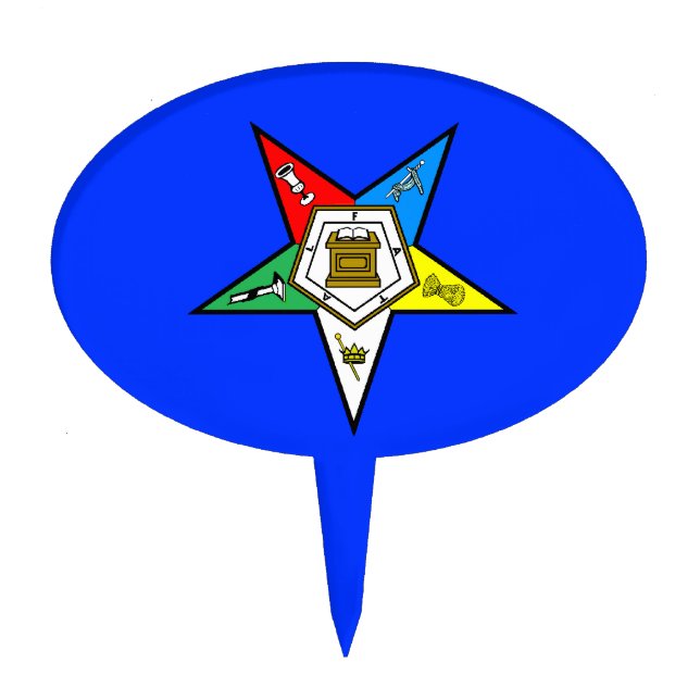 OES Order of the Eastern Star Cake Topper (Front)