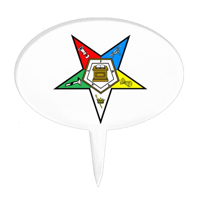 OES Order of the Eastern Star Cake Topper (Front)