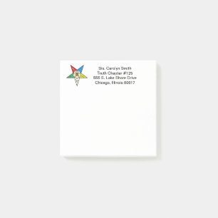 OES Order of the Eastern Star Custom Post it Notes