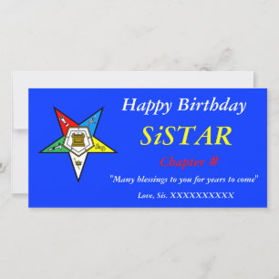 OES Order of the Eastern Star Happy Birthday