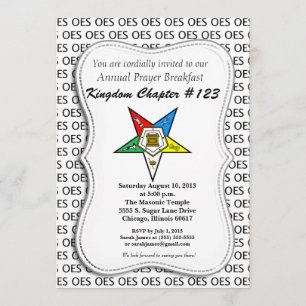 OES Order of the Eastern Star Invitation