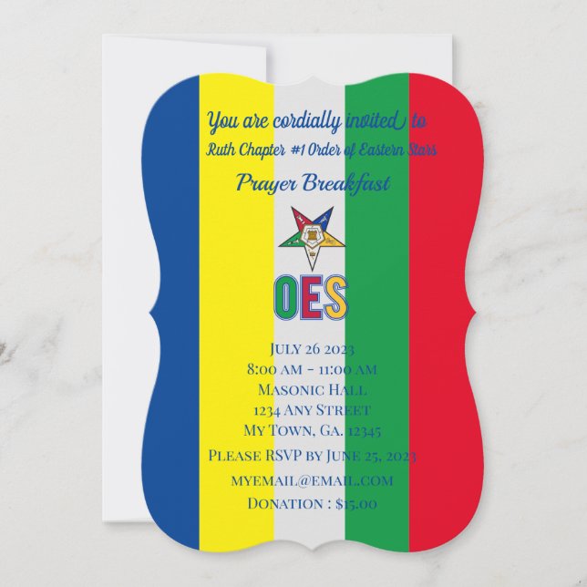OES Prayer Breakfast Invitation (Front)