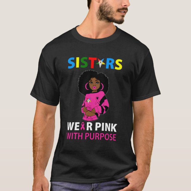Oes Sisters Wear K Eastern Star Breast Cancer Awar T-Shirt (Front)