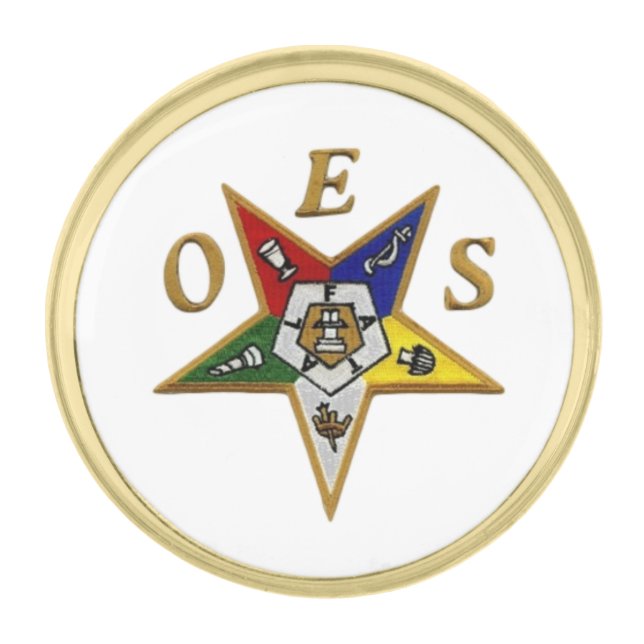 OES SMALL ROUND LAPEL PIN (Front)