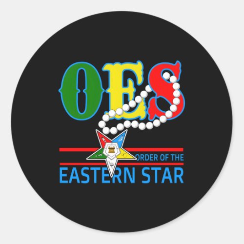Oes Star Necklace Order Of The Eastern Star Mother Classic Round Sticker