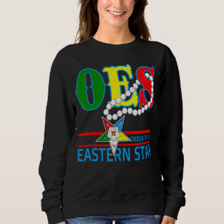 Oes Star Necklace Order Of The Eastern Star Mother Sweatshirt