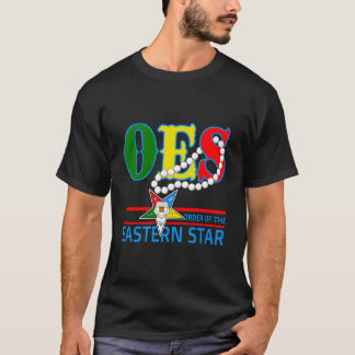 Oes Star Necklace Order Of The Eastern Star Mother T-Shirt
