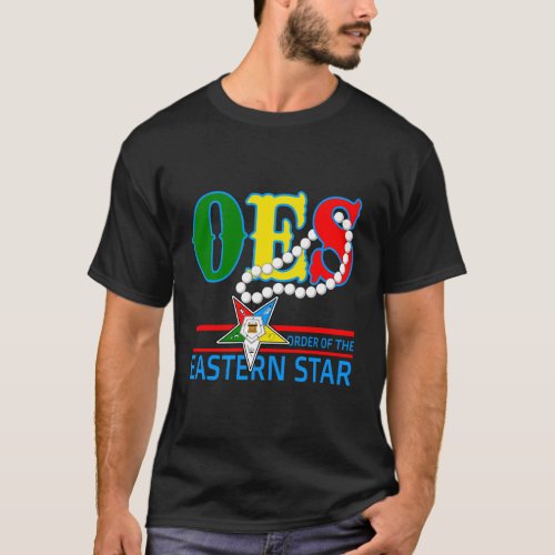 Oes Star Necklace Order Of The Eastern Star Mother T_Shirt