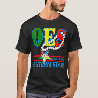 Oes Star Necklace Order Of The Eastern Star Mother T-Shirt