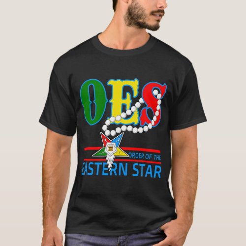 Oes Star Necklace Order Of The Eastern Star Mother T_Shirt