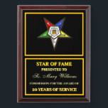 OES Star of fame Award Plaque<br><div class="desc">OES Star of fame Award Plaque</div>