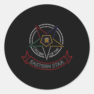 Oes Star Shining Order Of The Eastern Star Sistar Classic Round Sticker