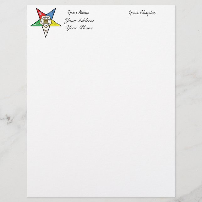 OES Star Stationery (Front)