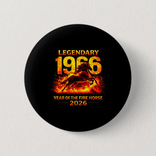 Of 1966 Fire Horse 60th Birthday Button