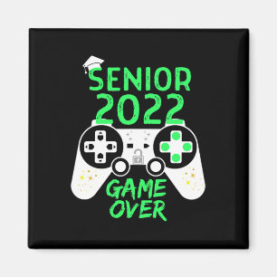 Of 2022 Senior Video Game Over School Gamer Green  Magnet