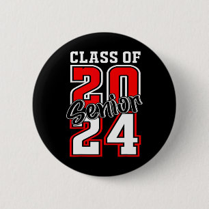 Of 2024 Senior 24 Shirt High School Graduation Par Button