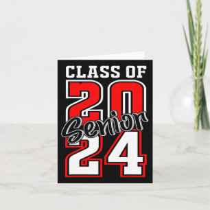 Of 2024 Senior 24 Shirt High School Graduation Par Card