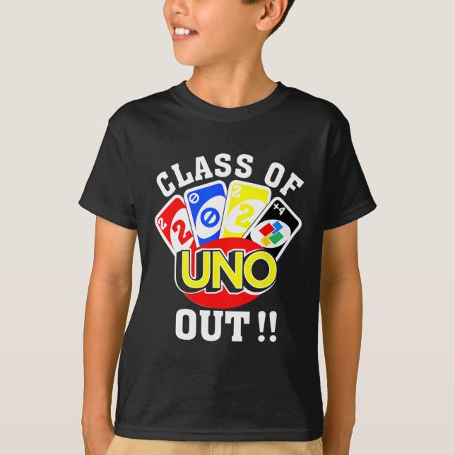 Of 2024 Uno Out Senior 2024 Graduation Teacher Stu T-Shirt (Front)