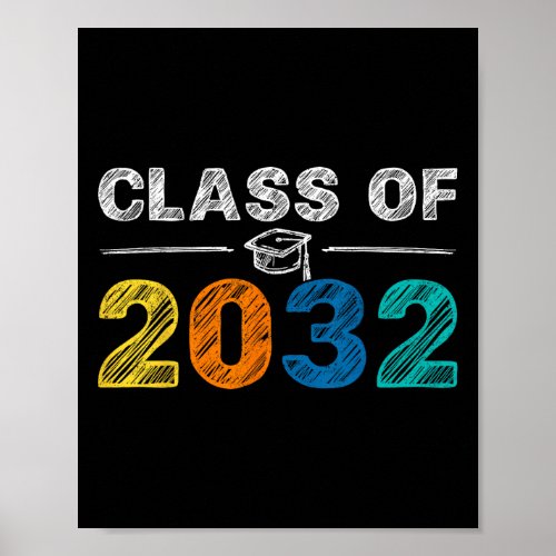 Of 2032 First Day Of School Pre_k Gift Kindergarte Poster