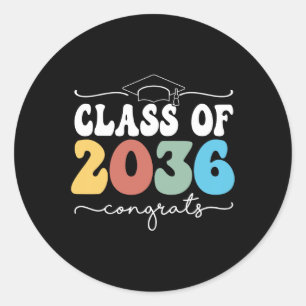 Of 2036 Kindergarten First Day Graduation Grow Wit Classic Round Sticker