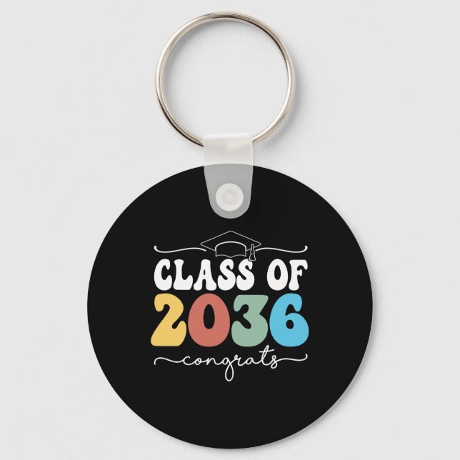 Of 2036 Kindergarten First Day Graduation Grow Wit Keychain (Front)