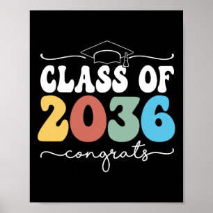 Of 2036 Kindergarten First Day Graduation Grow Wit Poster