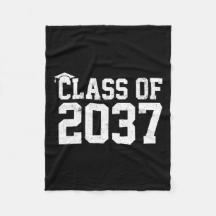 Of 2037 Grow With Me Graduation First Day Of Schoo Fleece Blanket