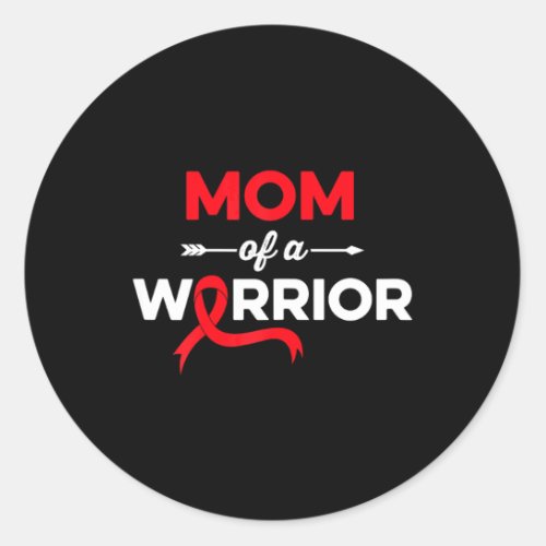 Of A Blood Cancer Warrior Family Blood Cancer Awar Classic Round Sticker