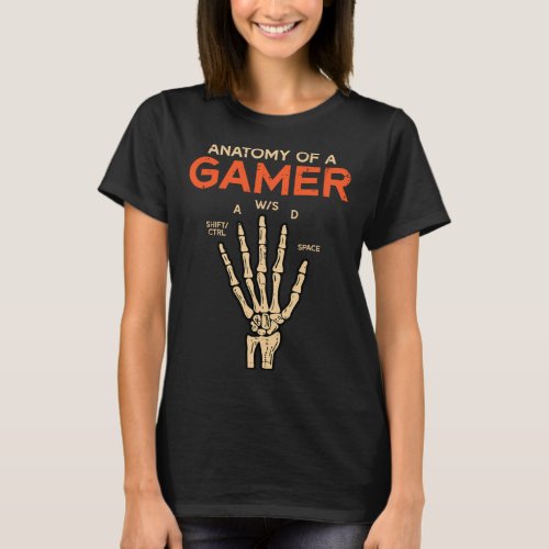 Of A Gamer Skeleton Hand Funny Men Boys Kids Teens T_Shirt