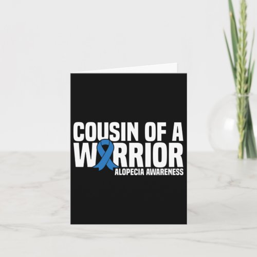 Of A Warrior Blue Ribbon Alopecia Awareness  Card