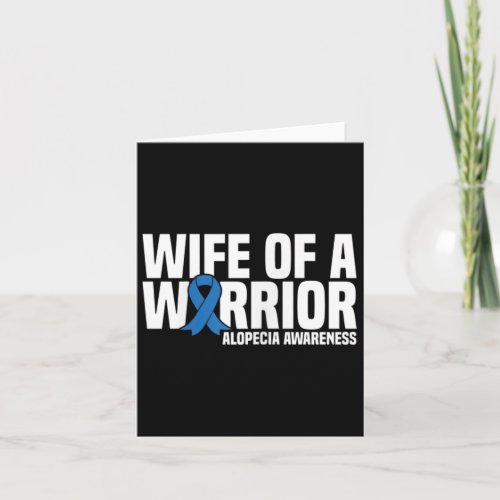 Of A Warrior Blue Ribbon Alopecia Awareness  Card