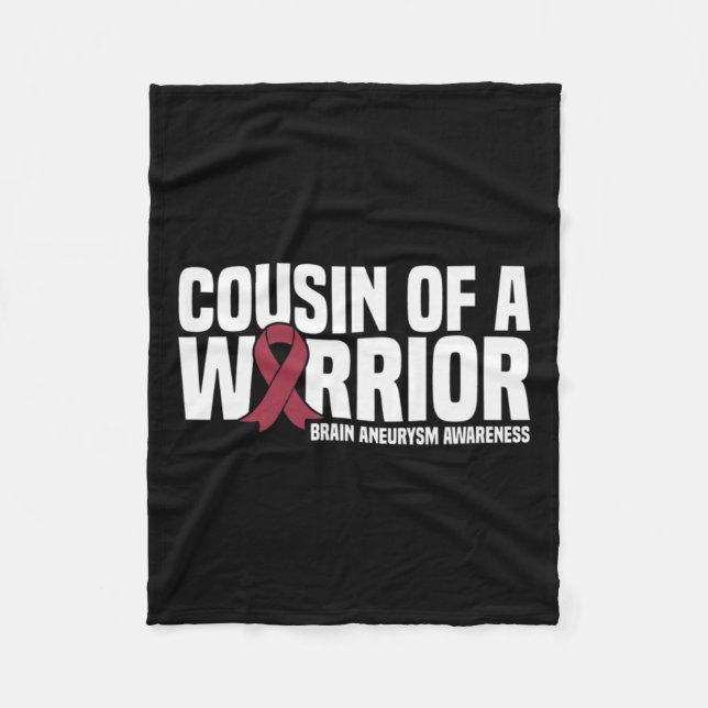 Of A Warrior Brain Aneurysm Awareness  Fleece Blanket (Front)