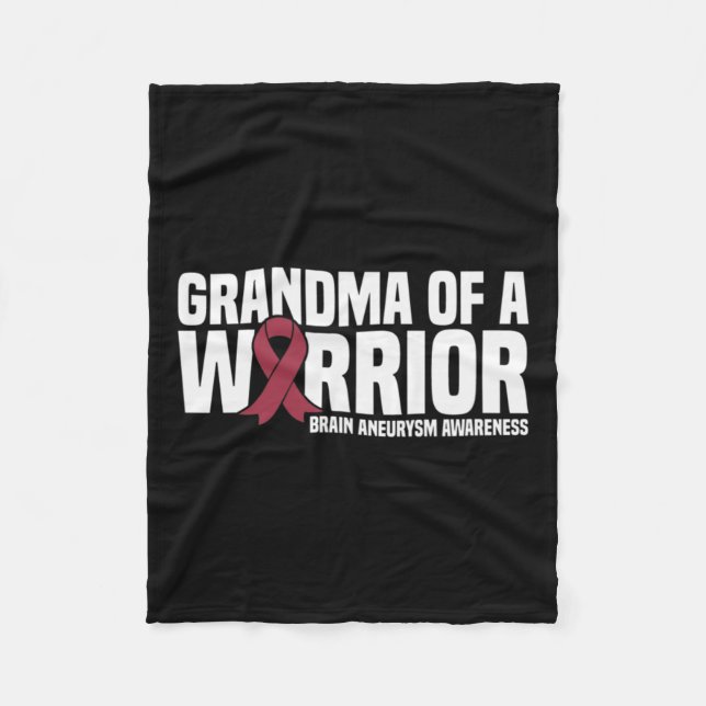 Of A Warrior Brain Aneurysm Awareness  Fleece Blanket (Front)