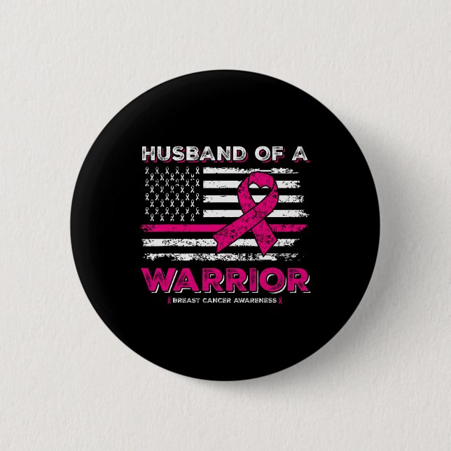 Of A Warrior Breast Cancer Awareness Support Squad Button (Front)