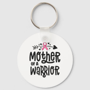 Of A Warrior Family Breast Cancer Pink Ribbon Keychain
