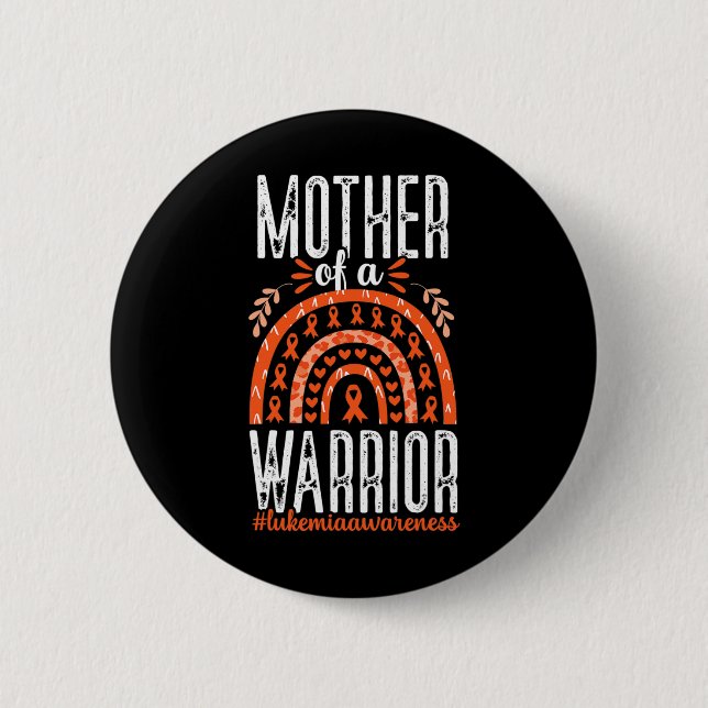 Of A Warrior Leukemia Awareness Month Cancer Ribbo Button (Front)