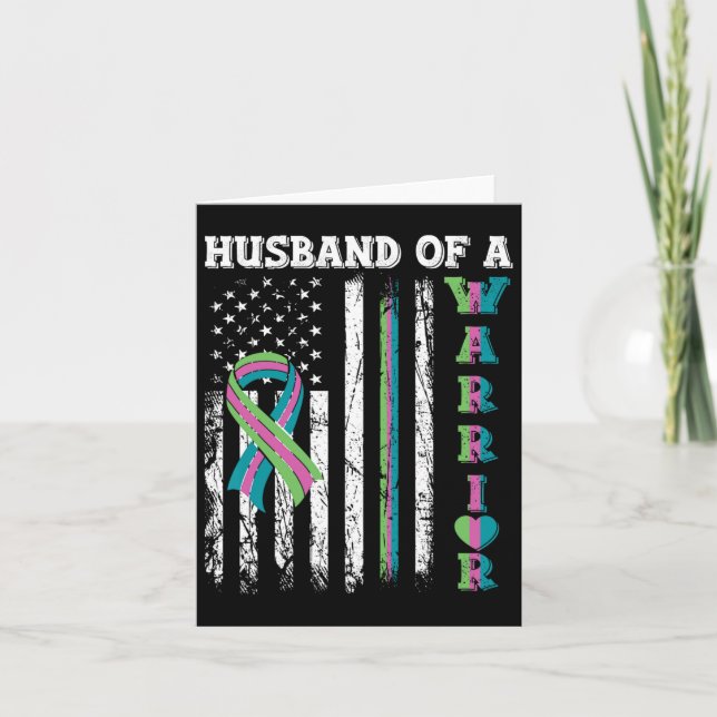 Of A Warrior Metastatic Breast Cancer Usa Flag  Card (Front)