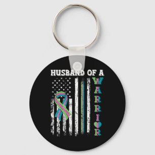 Of A Warrior Metastatic Breast Cancer Usa Flag Keychain
