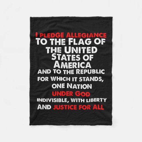 Of Allegiance Democratic Under God  Fleece Blanket