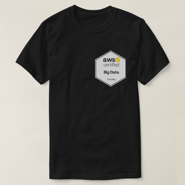 of AWS CERTIFIED BIG DATA SPECIALITY LOGO CLOUD T-Shirt (Design Front)