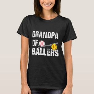 Of Ballers Funny Baseball Softball Fathers Day Gif T-Shirt