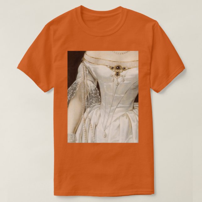 of Bejeweled Woman Renaissance Painting T-Shirt (Design Front)