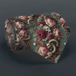 Of Bone & Vine – Gothic Victorian Neck Tie<br><div class="desc">A skeletal waltz entwines with blooming ruin in Of Bone & Vine, where snarling skulls coil through verdant scrolls and blushing roses. Serpentine vines slither through a theater of decay, while ghostly figures linger like forgotten oaths.
A tapestry of death, bloom, and the beauty that binds them.</div>