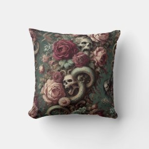 Of Bone & Vine – Gothic Victorian  Throw Pillow