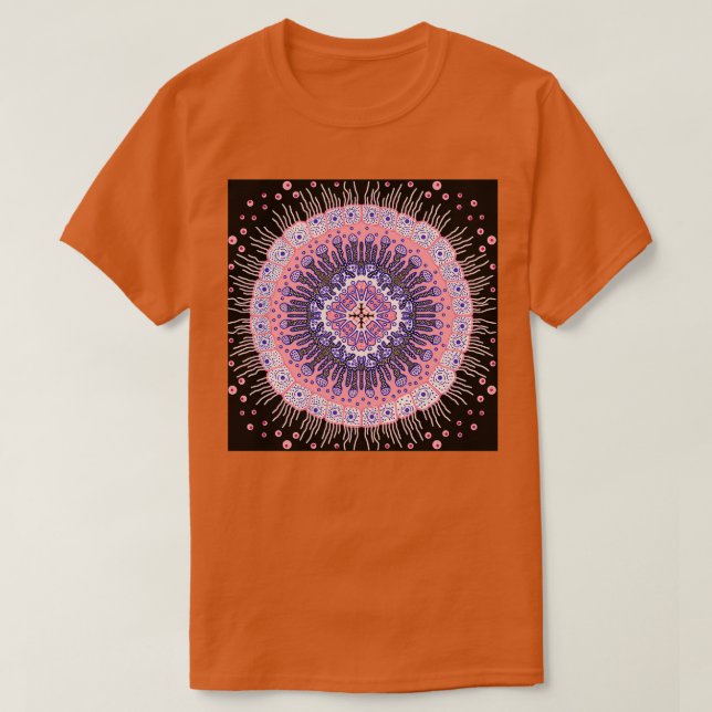 of Cell biology mandala pink T-Shirt (Design Front)