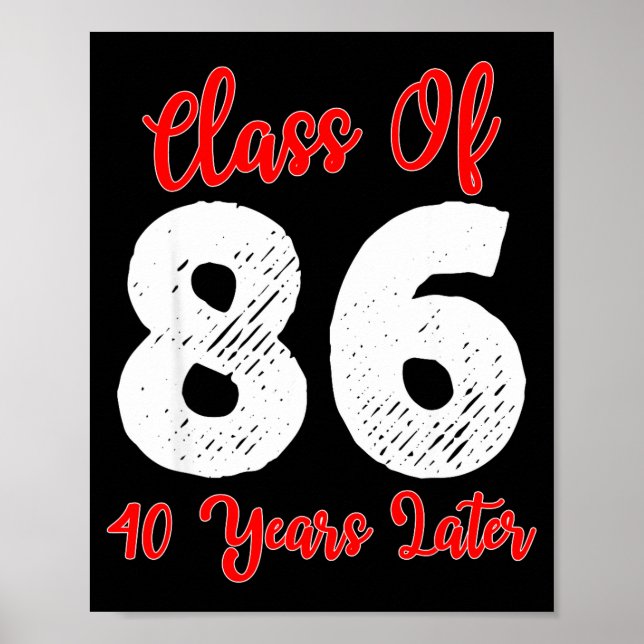 Of Class 1986 40th Reunion High Poster (Front)
