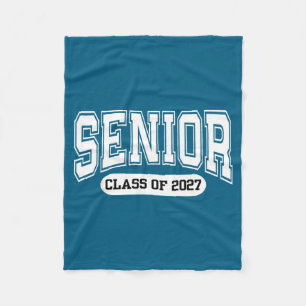 Of Class 2027 Graduation Senior Back Fleece Blanket