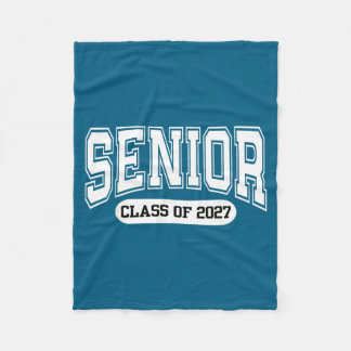 Of Class 2027 Graduation Senior Back Fleece Blanket